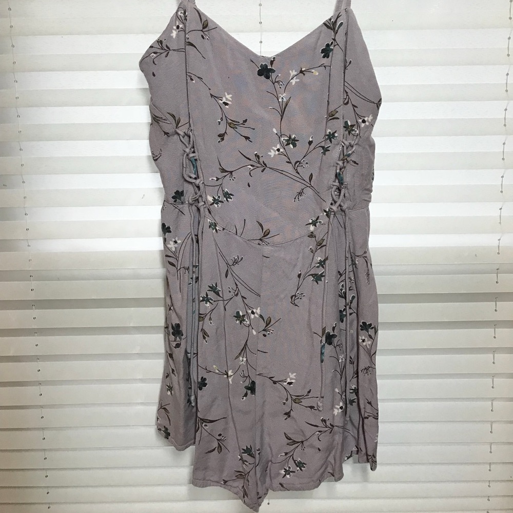 Purple, patterned romper